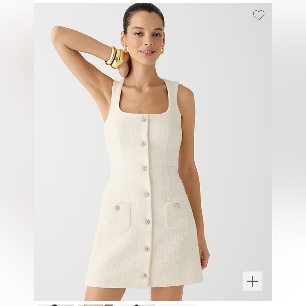 J. Crew Sophia sleeveless dress with jewel buttons size 4 NWT